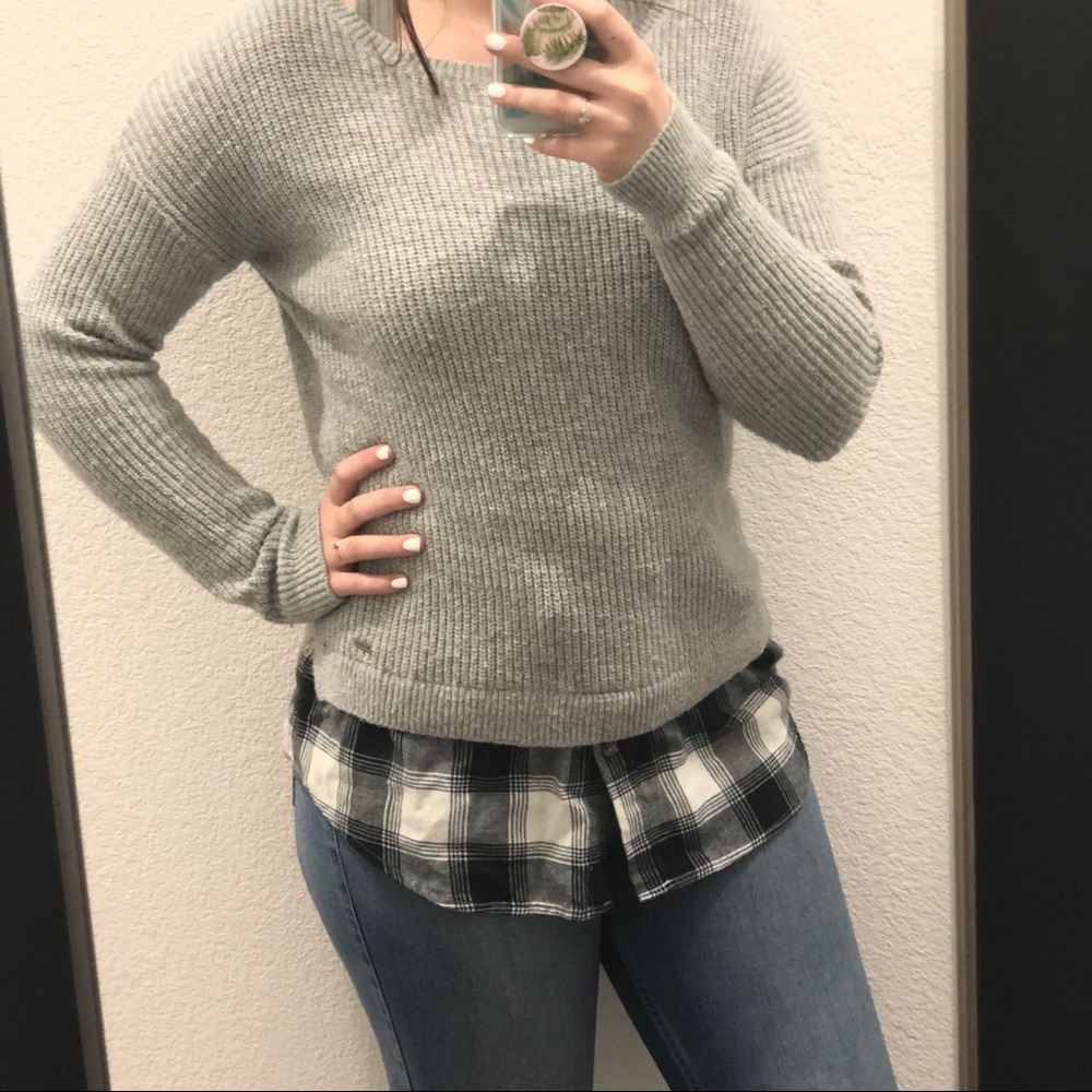 Hollister Flannel Sweater